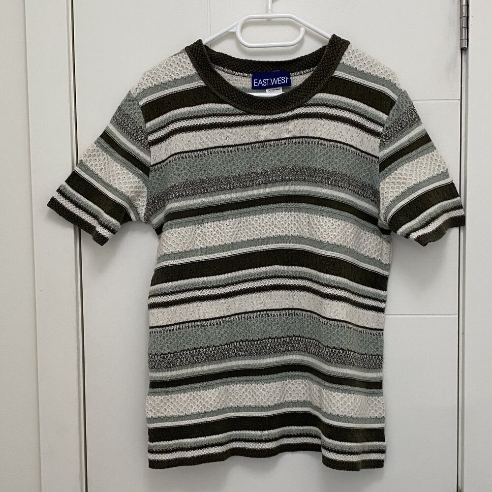 Vintage Eastwest Knit Short Sleeve Top
